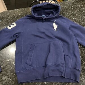 Polo Ralph Lauren Thermal Men’s Navy Blue Hoodie w/ White Logos